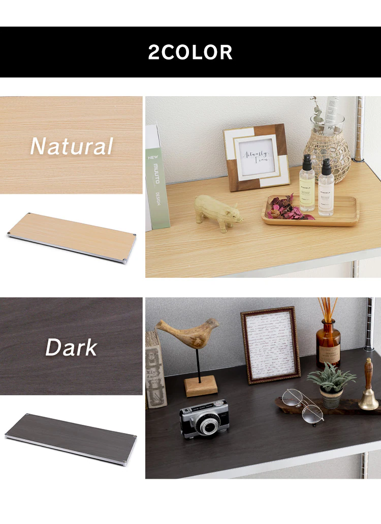 メタルラック ウッディ棚板 幅120cm MR-12TWM ナチュラル (ポール直径25mm)3