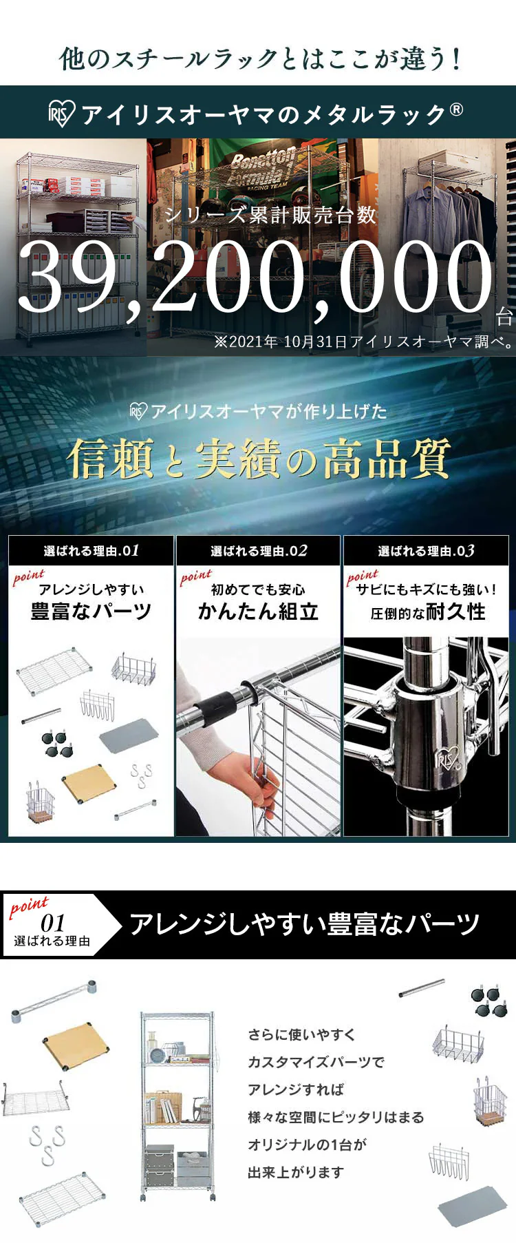 【訳あり】スチールラック 幅150cm メタルラック 5段 MR-1518JK シルバー (ポール直径25mm・棚板5枚)6