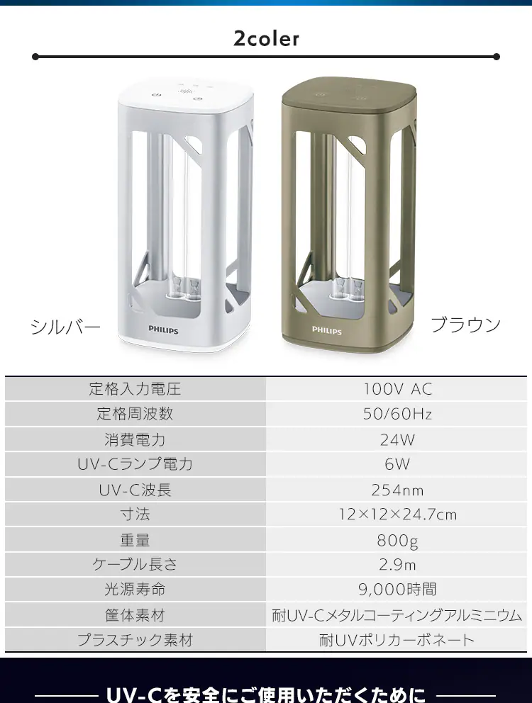 除菌用 デスクライトUV-C B ブラウン6