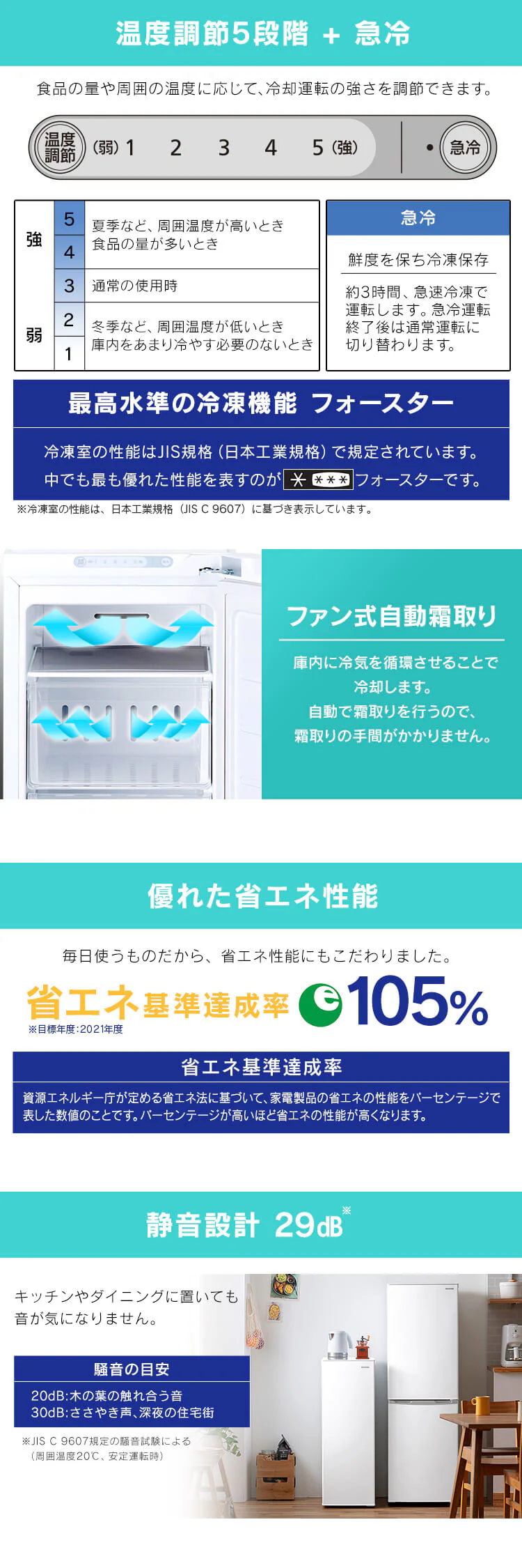 冷凍庫 80L 幅スリム 自動霜取り 4