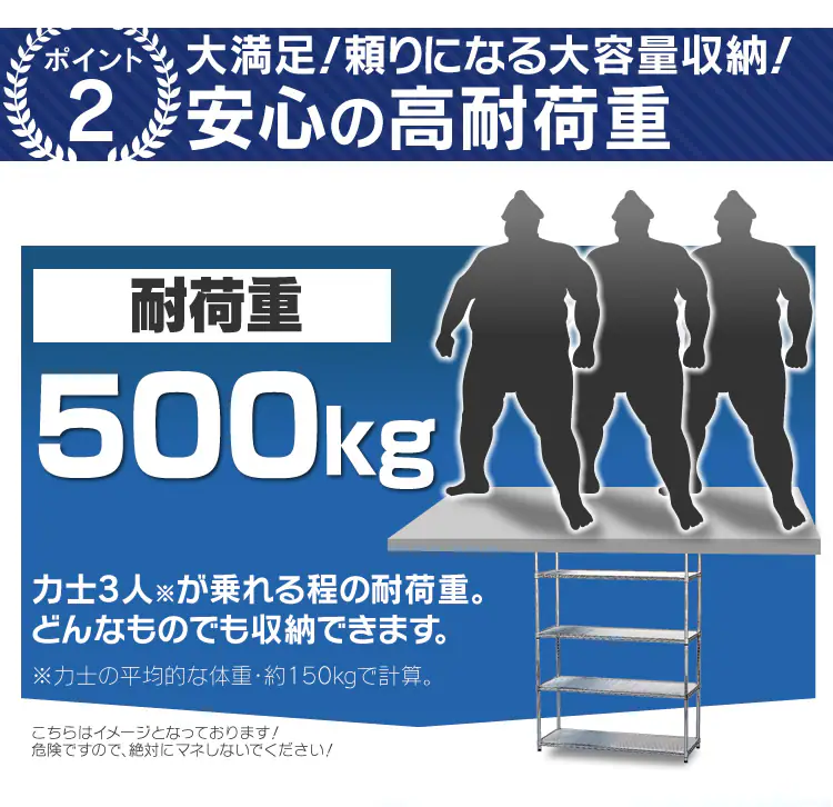 スチールラック 幅150cm メタルラック 5段 MR-1518J (ポール直径25mm・棚板5枚)4