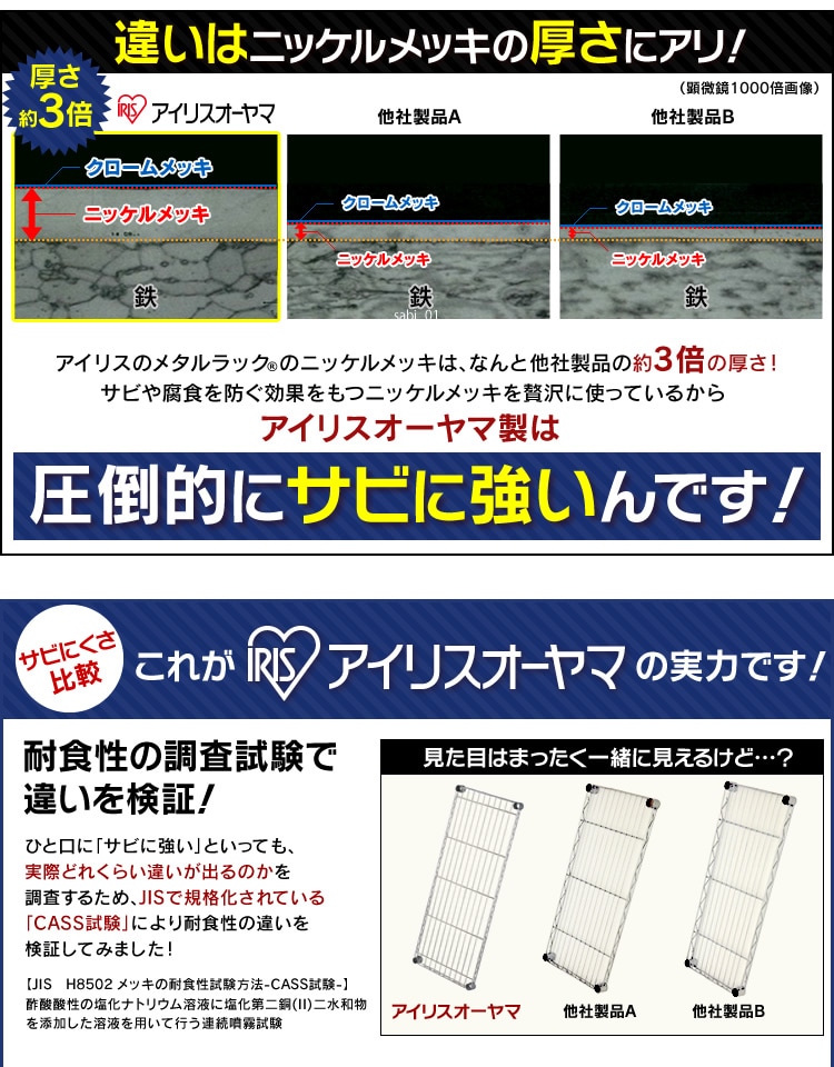 スチールラック 幅150cm メタルラック 5段 MR-1518J (ポール直径25mm・棚板5枚)8