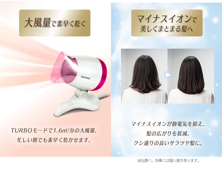 【訳あり】ハンズフリードライヤー HDR-S1-N シャンパンゴールド5