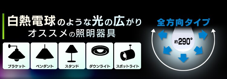【2個セット】LED電球 E17口金 全方向タイプ 40W形相当 昼白色 調光器対応 密閉形器具対応 LDA5N-G-E17/W/D-4V11