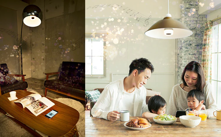 LEDスピーカー電球 E26口金 広配光タイプ 40W形相当 電球色 LDF11L-G-4S7