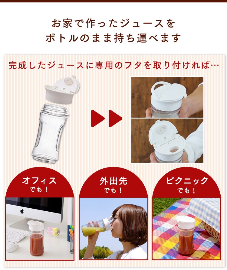 ボトルブレンダー IBB-600 ホワイト2