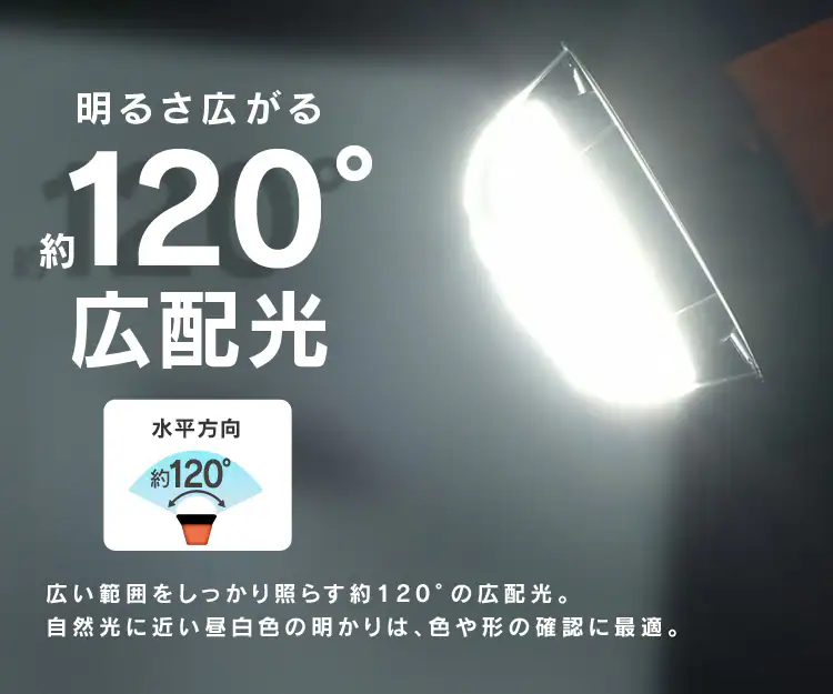 ワークライト LED 投光器 広配光 作業灯 2000lm LWT-2000CK 7