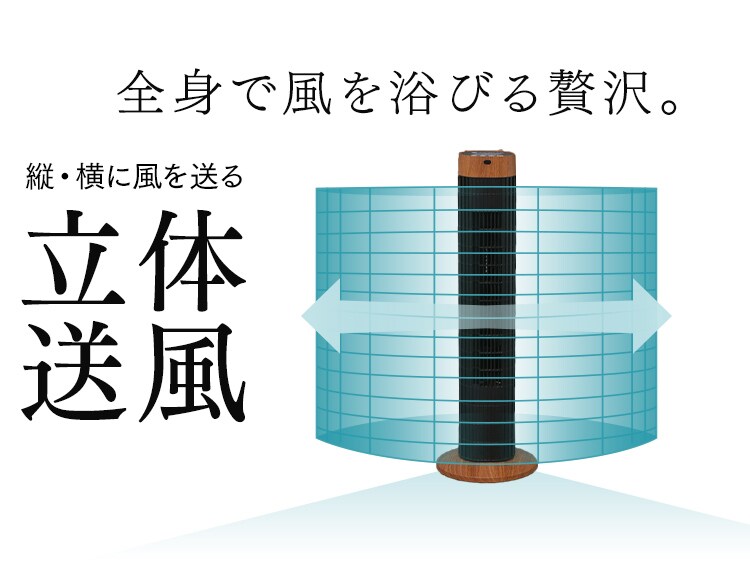【訳あり】タワーファン 木目調タイプ TWF-C72M9