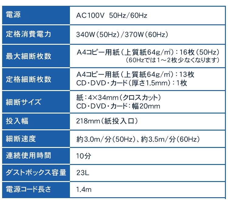 オフィスシュレッダー クロスカット 16枚同時細断 OF16J20