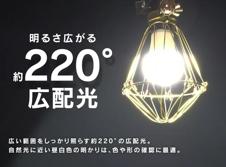 LED電球 ワークライト交換用 広配光タイプ E26 LDA5N-G-C23