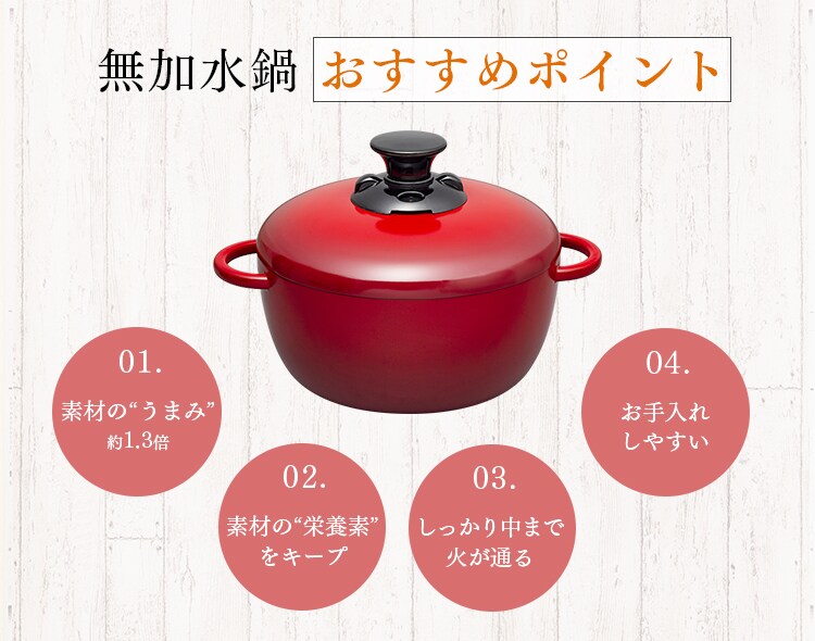 【IH対応】デザイン無加水鍋 GMKS-20D 全3色8