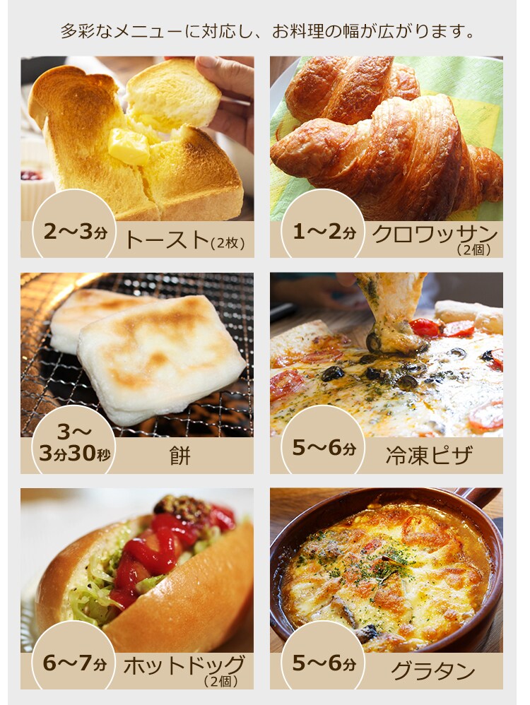 スチームオーブントースター 2枚焼き ブラック KSOT-011-B14