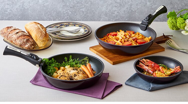 【IH対応】KITCHEN CHEF ダイヤモンドコートパン グレードプラス 9点セット IZ-SE9 パープル24