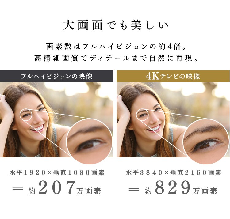 LUCA 4K対応液晶テレビ 43インチ LT-43B62010