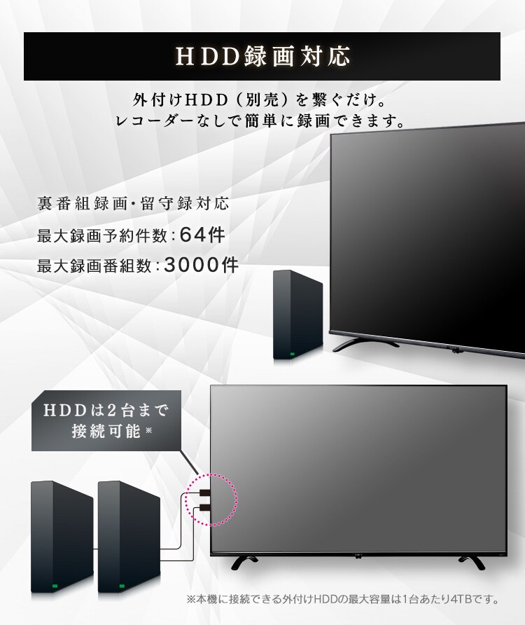 LUCA 4K対応液晶テレビ 43インチ LT-43B62021