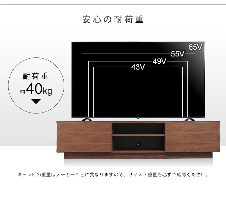 【時間帯指定不可】ボックステレビ台 180cm BTS-SD180U-WN ウォールナット23