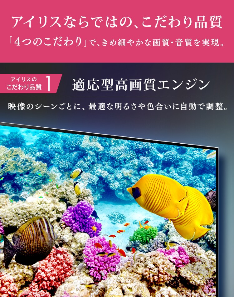 テレビ/映像機器 テレビ 4Kチューナー内蔵液晶テレビ 55V ブラック 55XUB30 H573871F│アイリス 