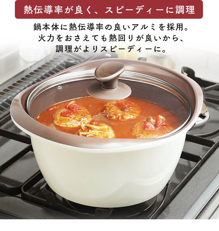 【訳あり】【2023年秋アイリス祭下げ】マルチクッキング鍋 24cm深型 MC-R24D ブラック2