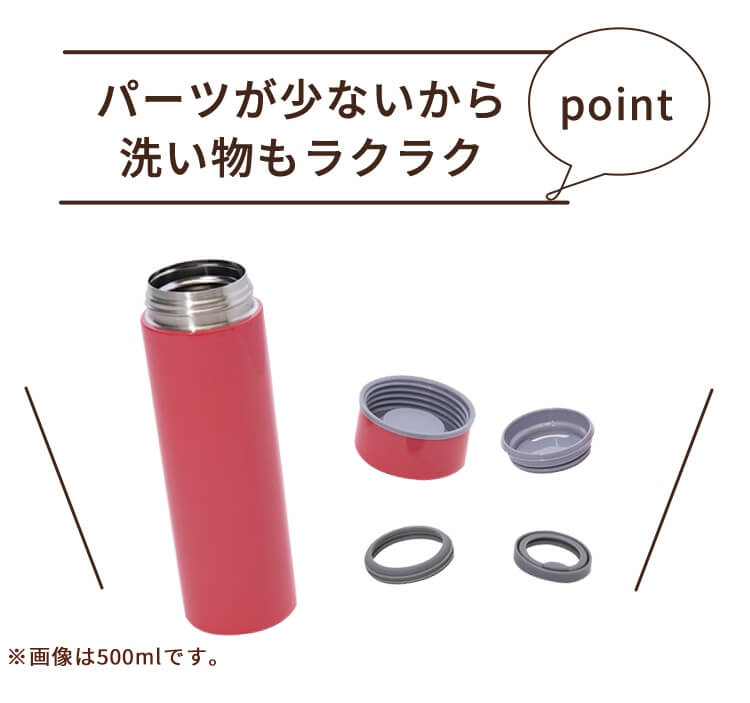 パーツが少ないから洗い物ラクラク