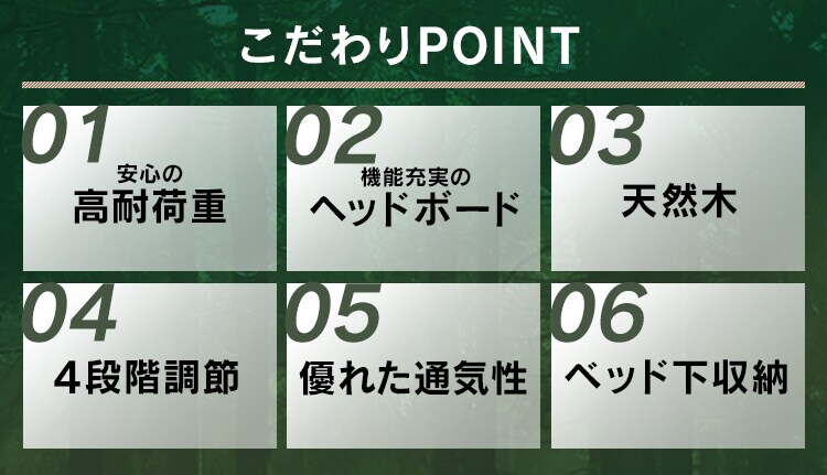 【マットレスセット】ベッド ダブル すのこ 棚付き コンセント 高さ4段階+ポケットコイルマットレス 20cm1