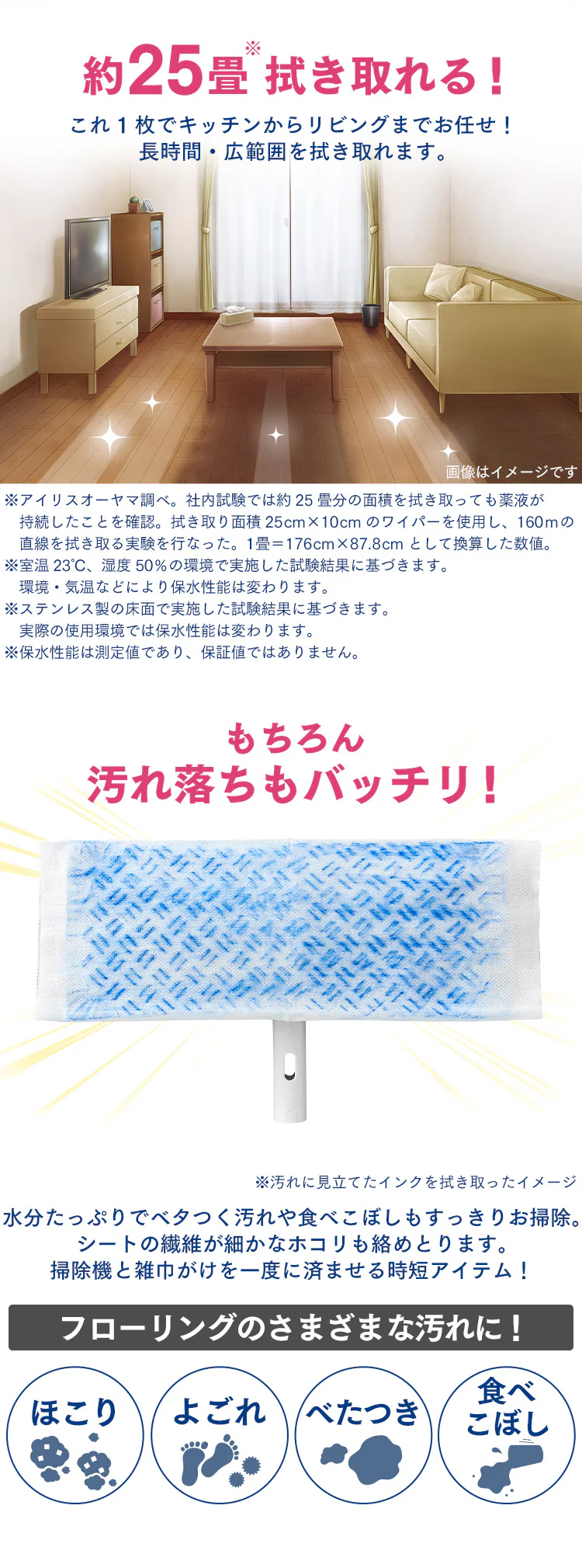 【10個】フローリングワイパー用 ウェットシート FWS−W203