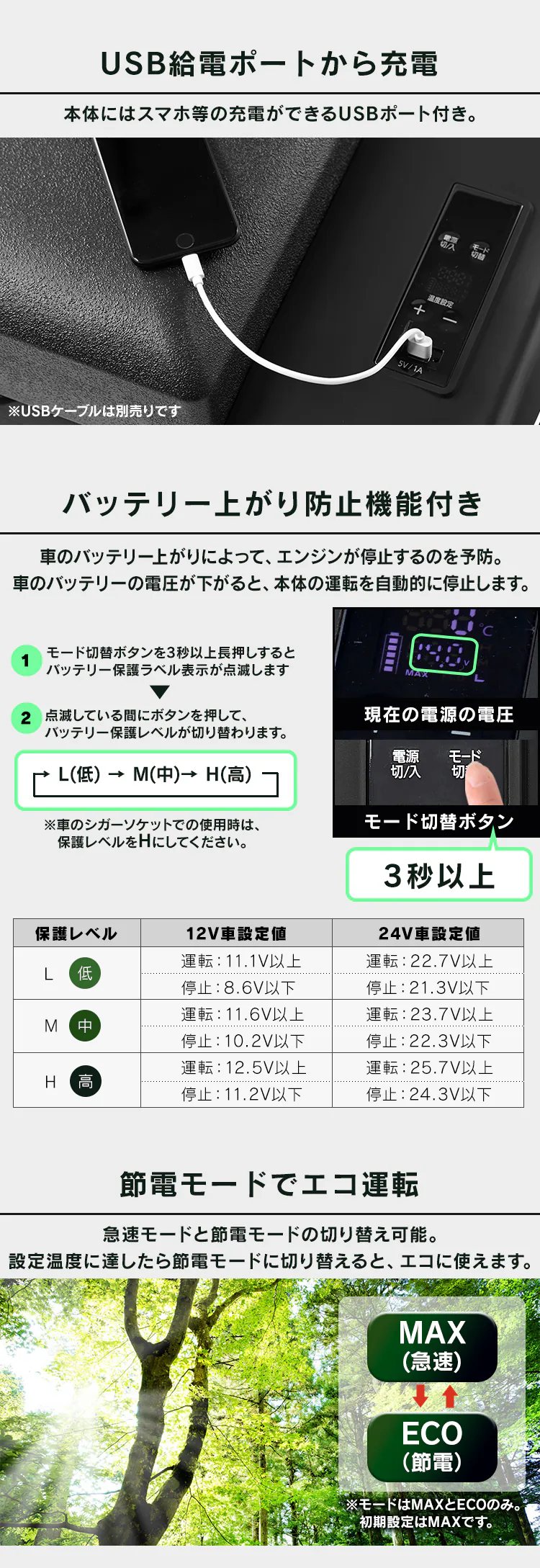 冷蔵庫 20L ポータブル 幅60cm IPD-2A-B ブラック3