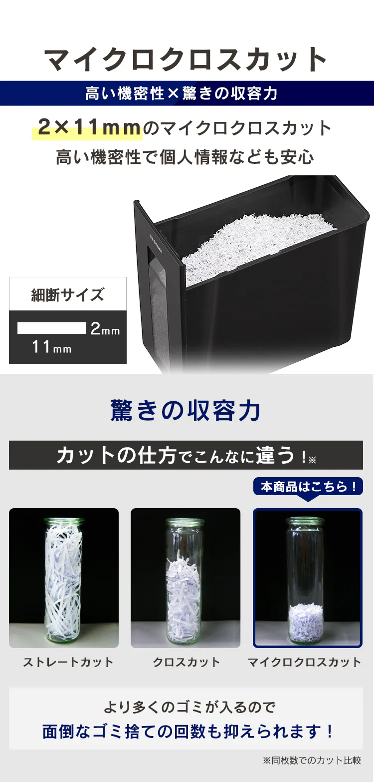 シュレッダー マイクロクロスカット 4枚同時細断 P4HMSV-W3