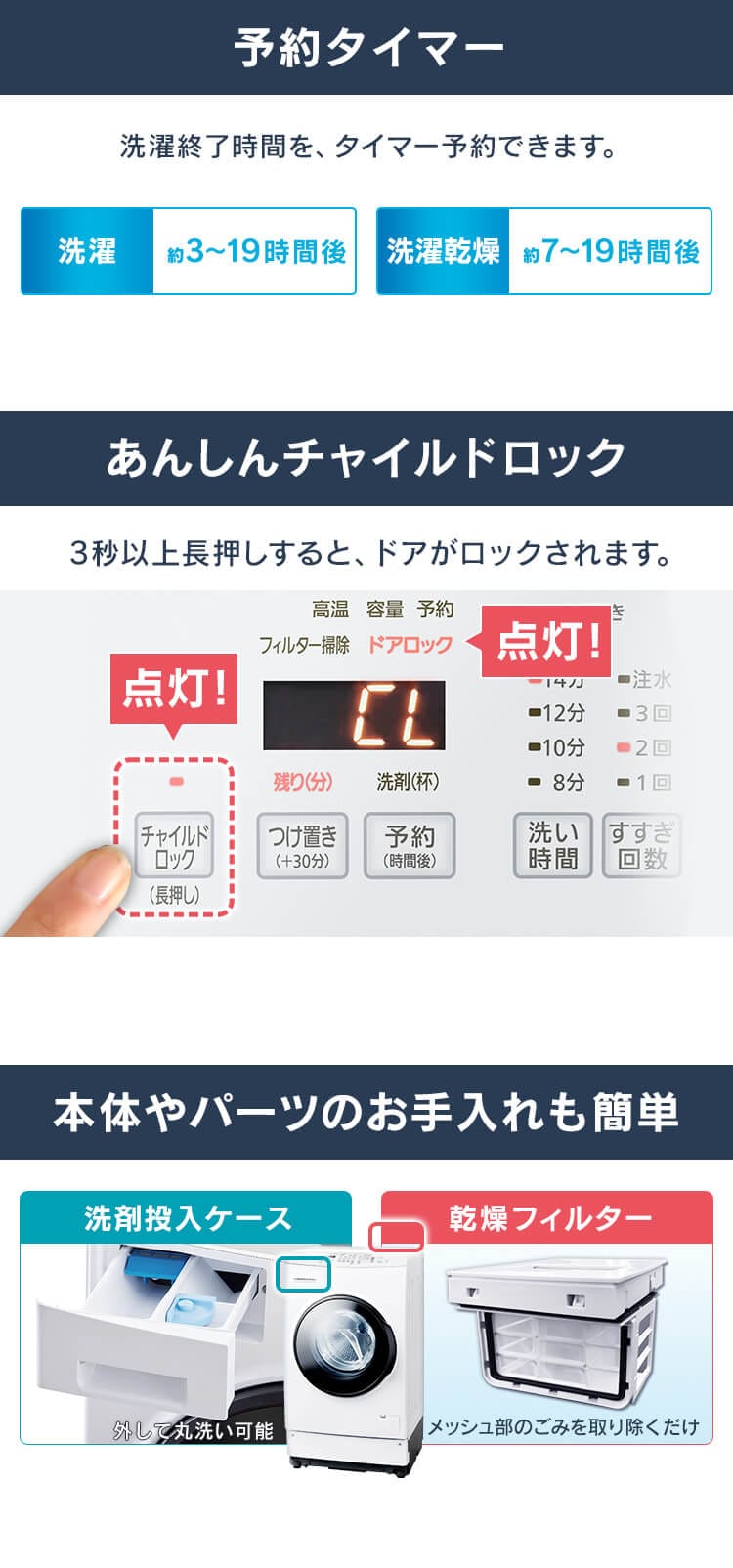 設置無料】 洗濯乾燥機 ドラム式 8kg 乾燥4kg 左開き 温水洗浄