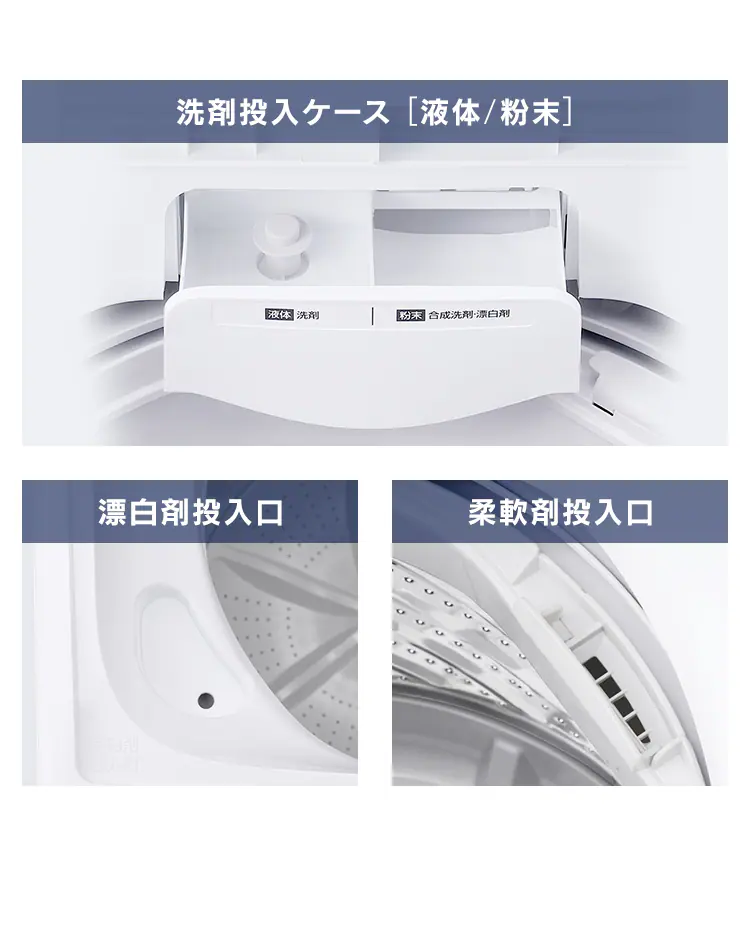洗濯機 5kg コンパクト 部屋干し時間短縮モード 一人暮らし IAW-T504-W ホワイト【代引き不可】6