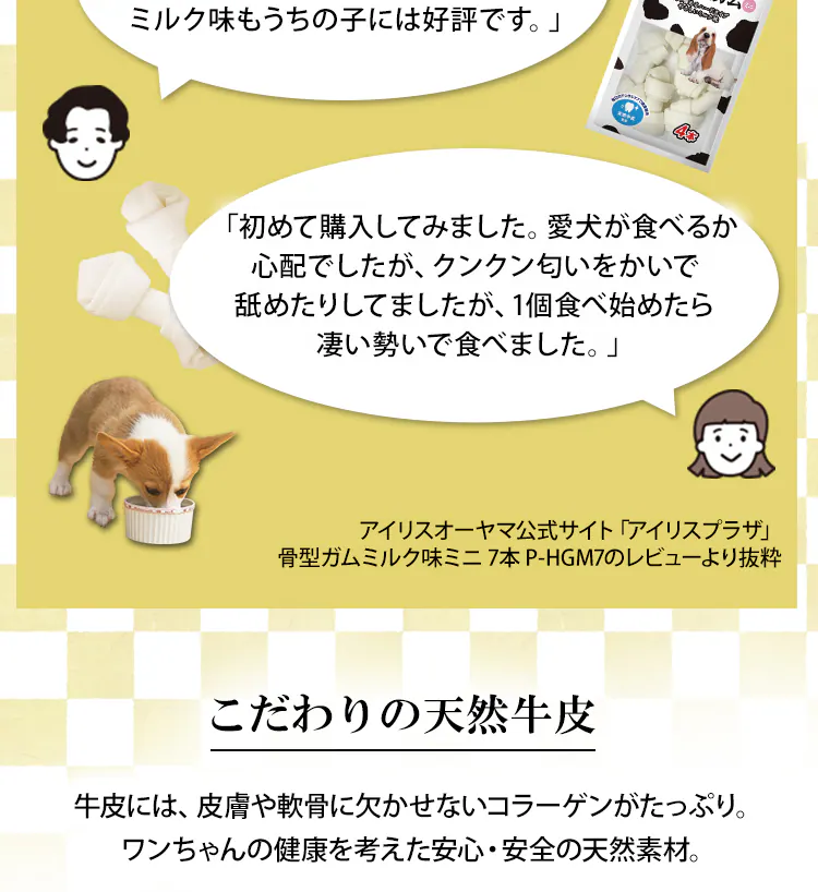 ほね型ガム ミルク味 ミニ 4本 PーHGM43