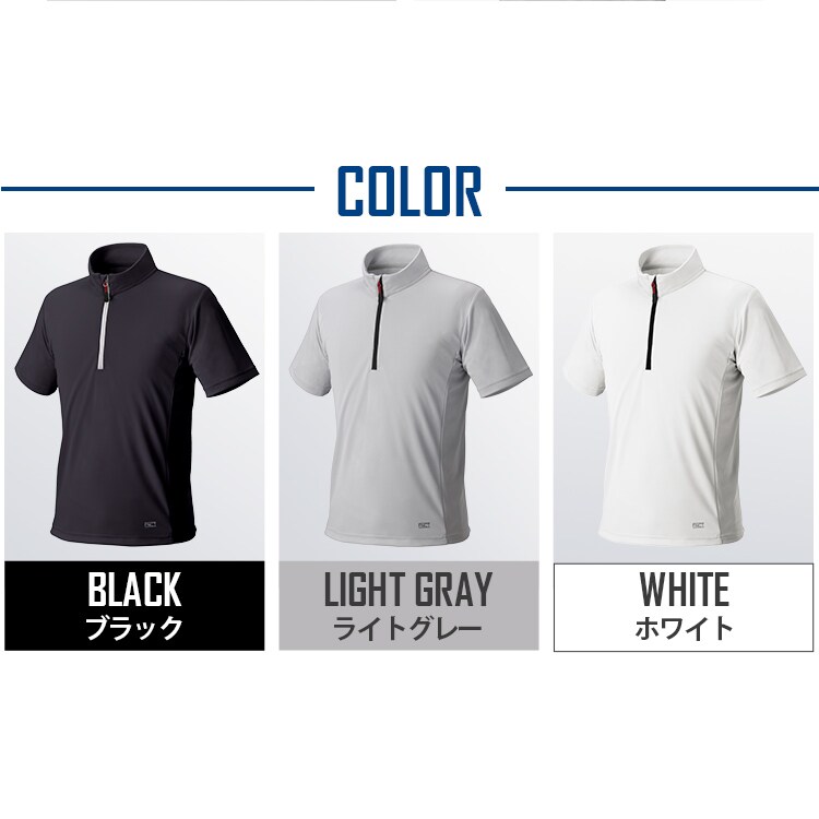 ZIP付TシャツXL FC21204-BKXL ブラック【前払い不可】【代引き不可】【同梱不可】6