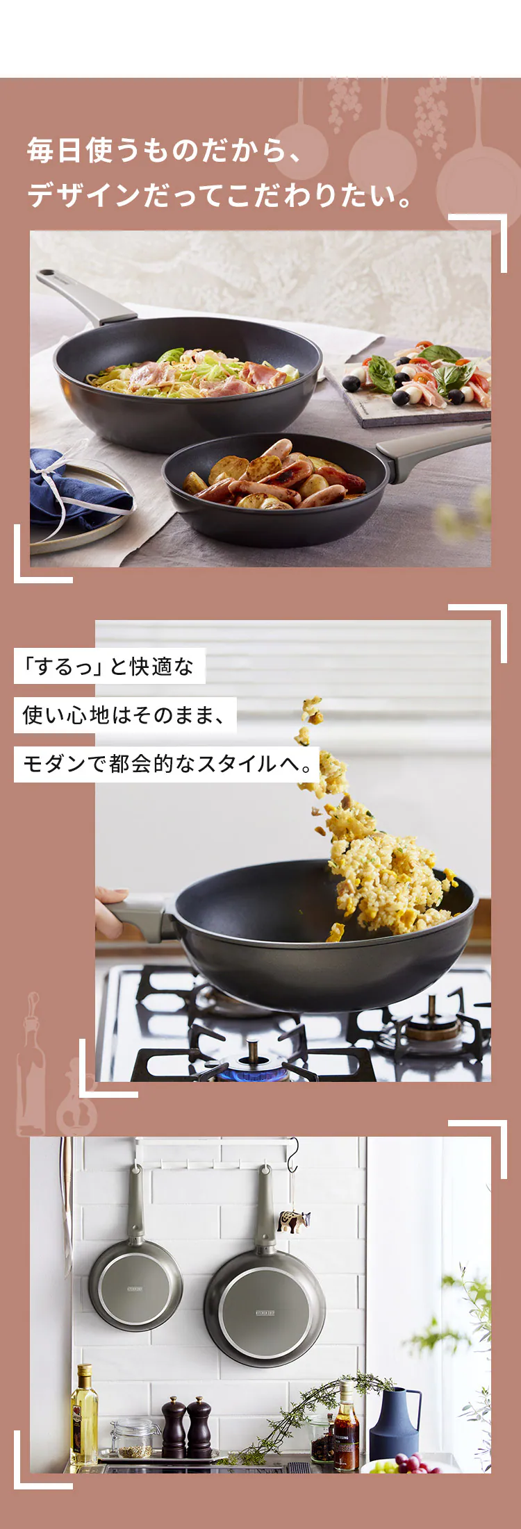 フライパン 炒めなべ 28cm ガス火専用 取っ手一体型 ダイヤモンドコートパン DCP-G28 パールグレー8