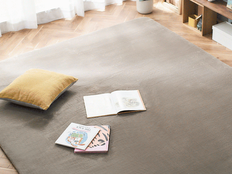 ラグ ラ・クッション 低反発 185×240cm CRTE-1824 モカ 1