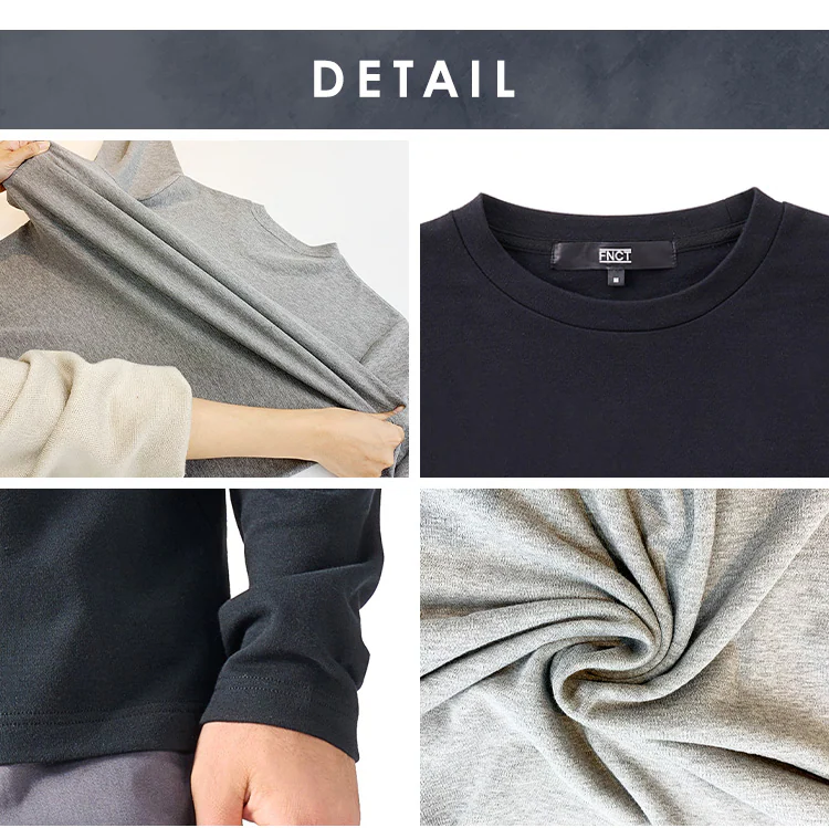 ポケット付き ストレッチスムースロンT FC21401 全5サイズ 全3色4