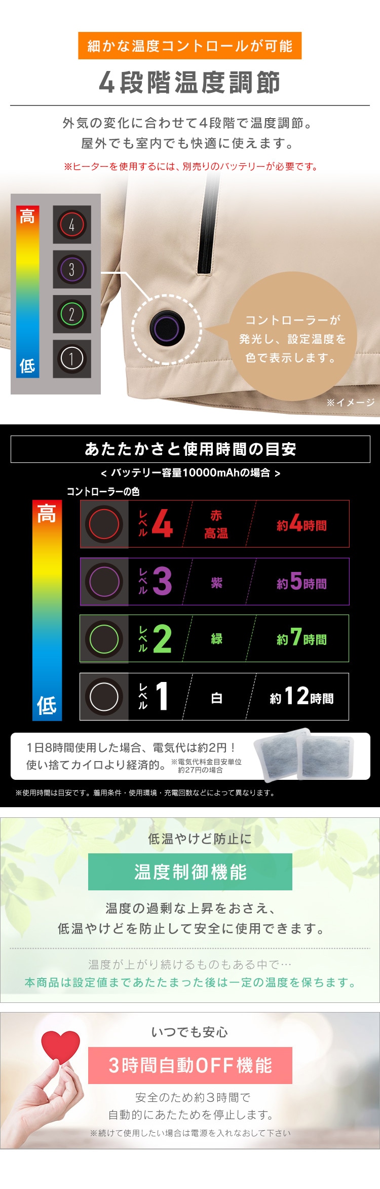 マウンテンヒートパーカー FC21616-BKS ブラック Sサイズ7