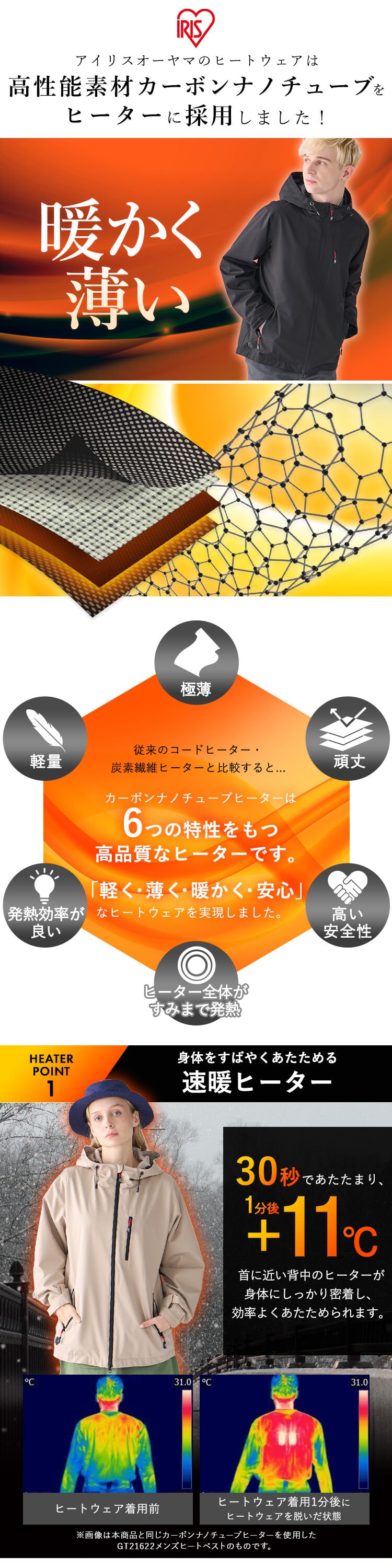 マウンテンヒートパーカー FC21616-BKS ブラック Sサイズ4