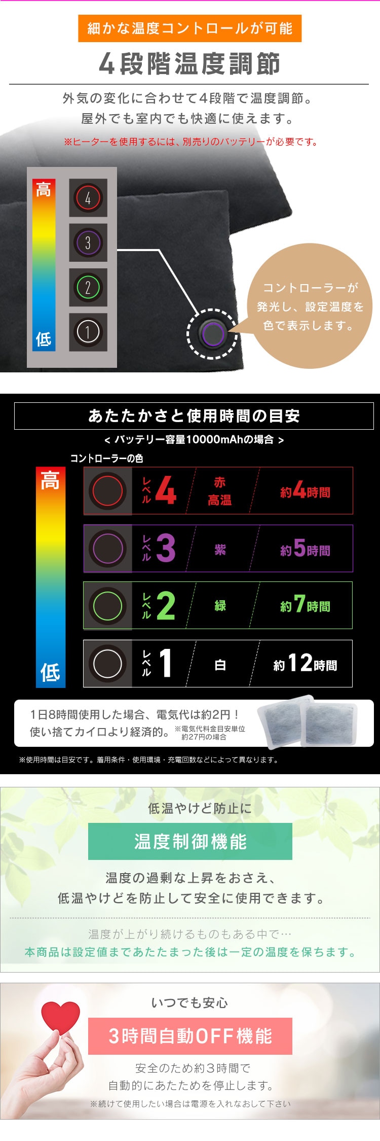 ポケッタブル ヒートネックウォーマー FC21701-OR オレンジ7
