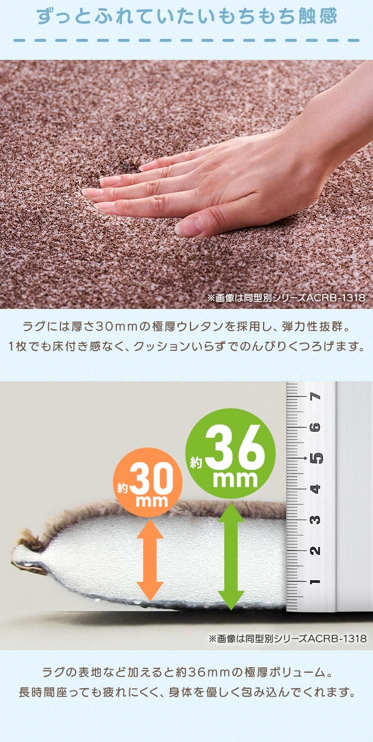 すみっコぐらし クッションラグ CRSU-1818 3
