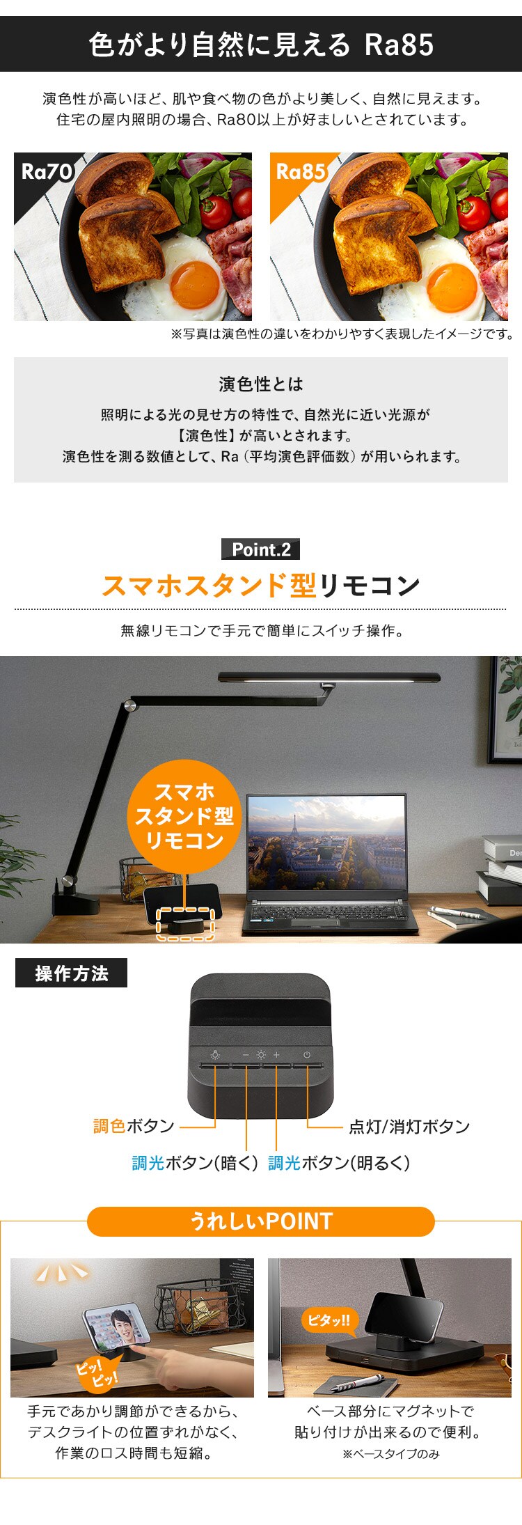 デスクライトT型 LDL 全2種4