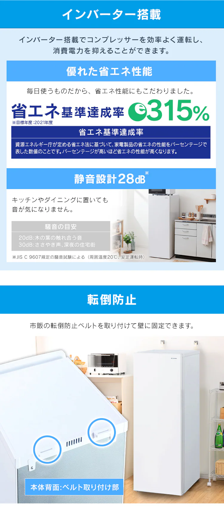 冷蔵庫 142L 自動霜取り 省エネ 1ドア 幅47.5cm IRSN-14A-W ホワイト+床保護マット3