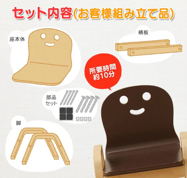 ヤトミ 木製ミニチェア キコリの小イス MW-KK【プラザセレクト】5