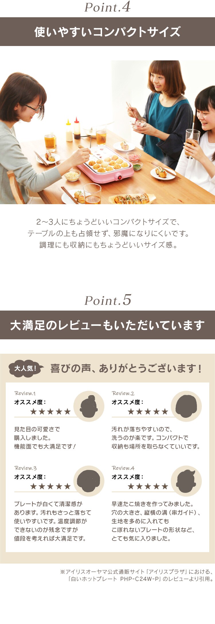 使いやすいコンパクトサイズ 大満足レビューもいただいています