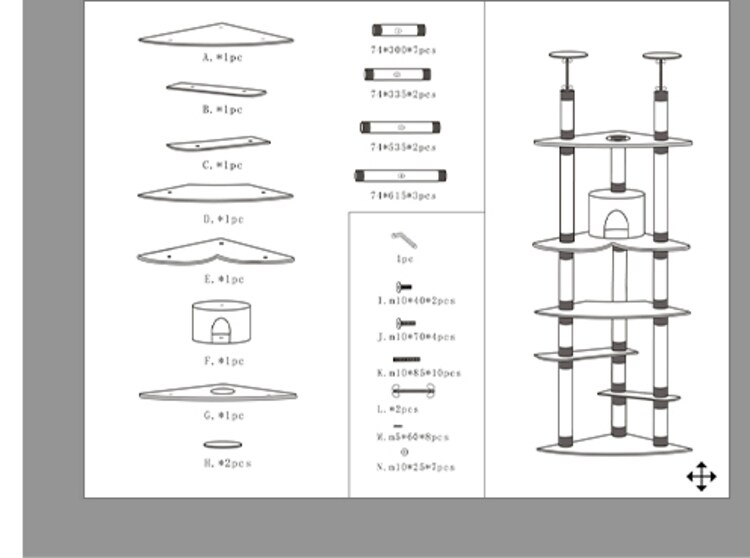 キャットタワー ツイン突っ張り 全3色【プラザセレクト】12