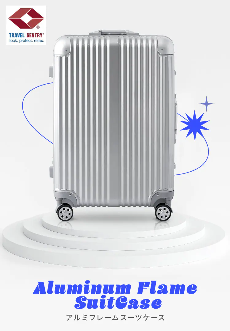 スーツケース Lサイズ 120L アルミフレーム ダブルキャスター APL-L 全5色【プラザセレクト】0