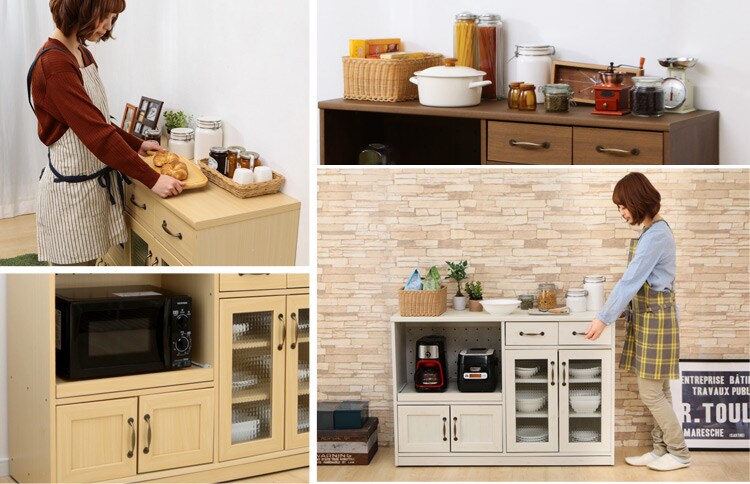 不二貿易 キッチンカウンター 120幅BR 97442 ブラウン 1