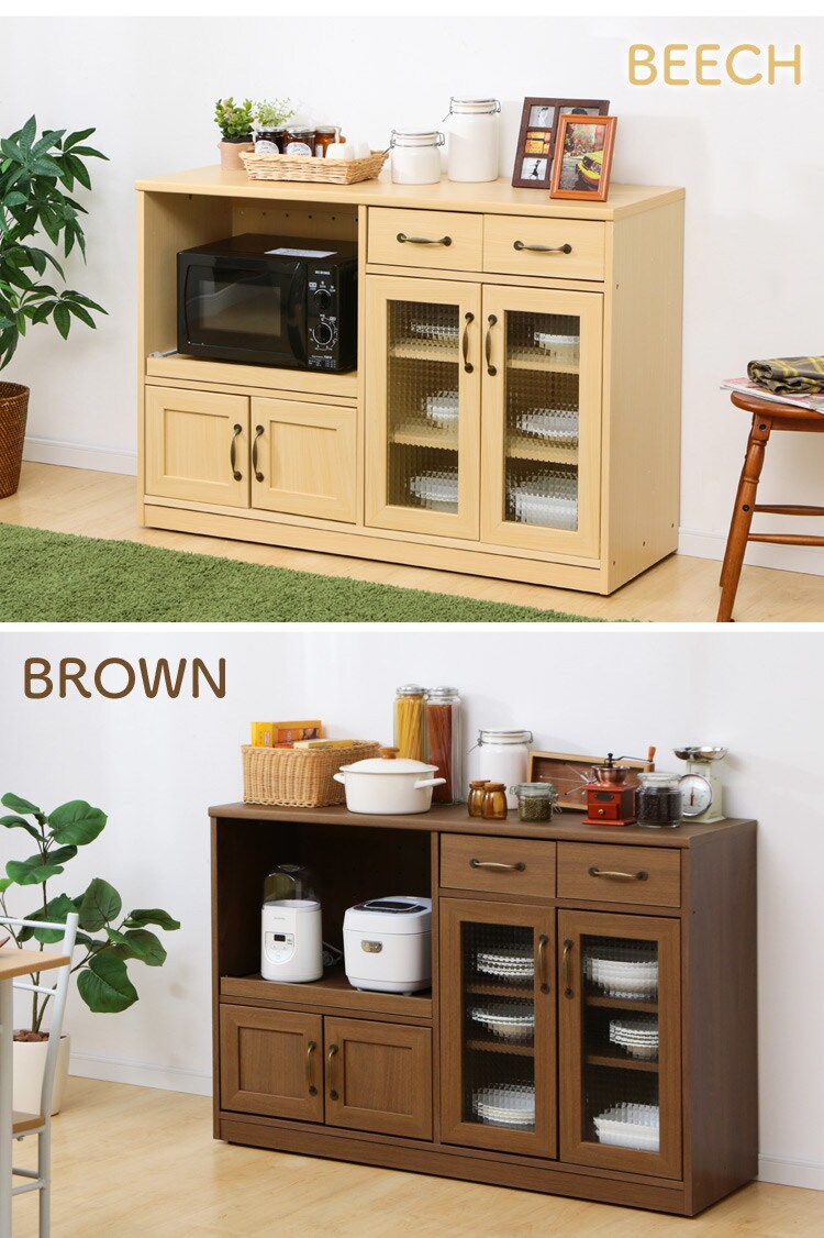 不二貿易 キッチンカウンター 120幅BR 97442 ブラウン 10