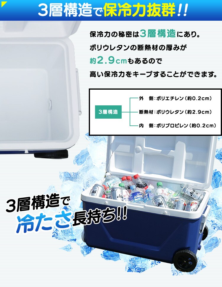 クーラーボックス 45L CB-G001-BL 5