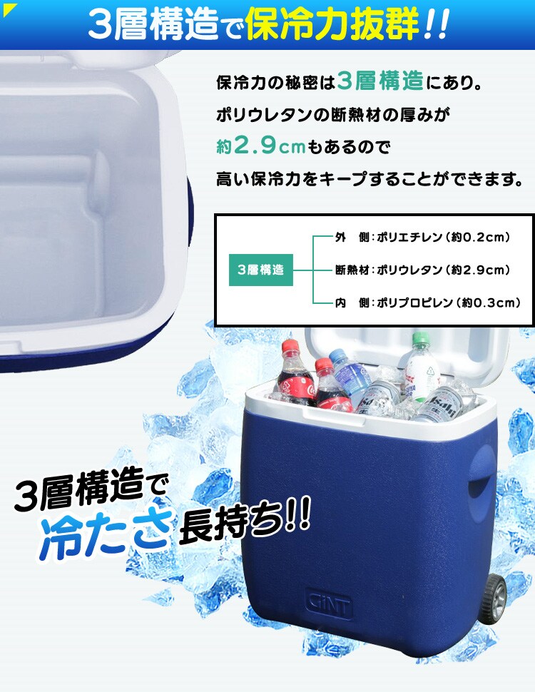 クーラーボックス 28L CB-G002-BL 5
