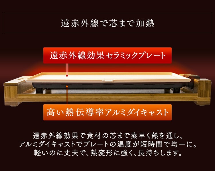 バンブーホットプレート PHP-1301TC6