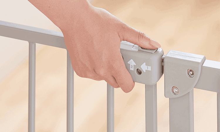 ペットゲート 拡張フレーム付き 1270207157 ミルキーホワイト幅70〜91cm5